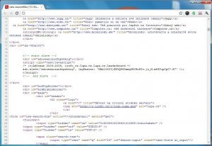 Úvodní stránka s neupraveným HTML - zdroj Lupa.cz.