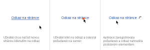 Na obrázku jsou ukázány situace před a po kliknutí na odkaz.