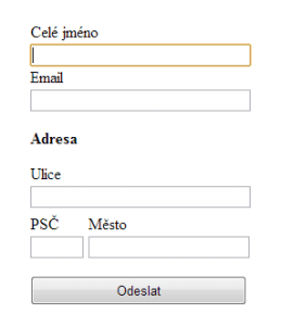 Díky parametru autofocus (nebo JS řešení) je možné psát do formuláře bez nutnosti klikání.