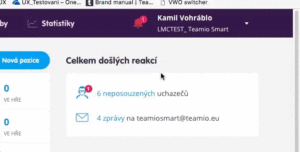 Po rozkliknutí zvoneček zešedl. Opět se „rozsvítil”, když jsme vypublikovali nový článek.