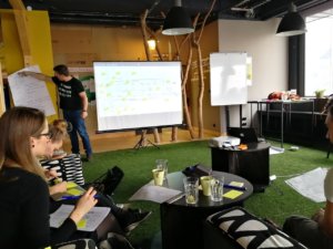 Design Sprint začíná – proběhl nějaký warm-up a už sbíráme vše, co víme, nevíme a tak dále.