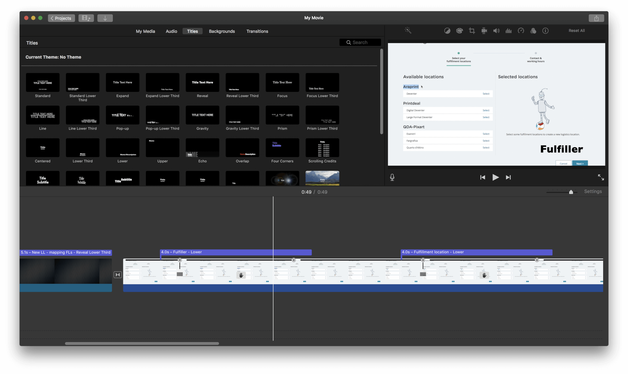 V iMovie mohu natočený prototyp snadno upravit, například pozastavit čas a přidat nějaké komentáře, odebrat nějaké částí, atp. Pak už stačí jen video vyexportovat a nasdílet ostatním, třeba na Slacku.