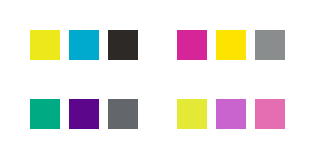 Pro řešení ikony jsem si vybral 4 různé palety barev.