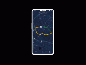 Zobrazení „streetview“ pro další vyhodnocení běhu.